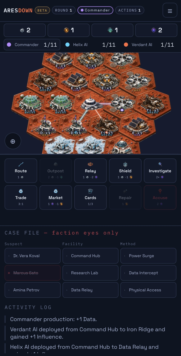 Ares Down - Sabotage Board
